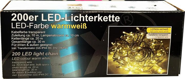 Actual product image Mojawo 200 LED fairy lights indoor and outdoor warm white (30 m)