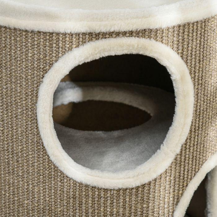 Actual product image Swisshandel24 Kratztonne Katzen, Katzenkratzbaum 70cm (70 cm, Brown)