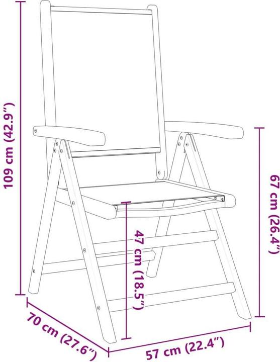 Produktbild vidaXL Gartenstuhl