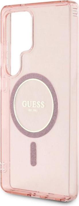 Actual product image Guess HC Magnetic IML Glitter Circle case for Samsung Galaxy S25 Ultra pink (Samsung Galaxy S25 Ultra)