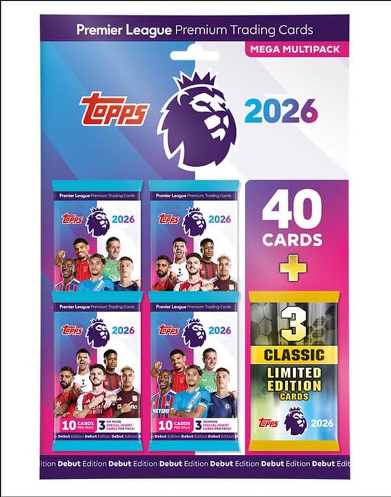 Actual product image Topps Premier League Mega Multipack (PL25-03) (English, Booster Pack)