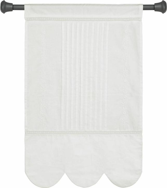 Loberon Scheibengardine Wistelle weiss (45 x 70 cm)