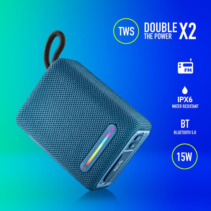 Produktbild NGS Enceinte Nomade Bluetooth Roller Furia 1 (Bleu) (9 h, Akkubetrieb)
