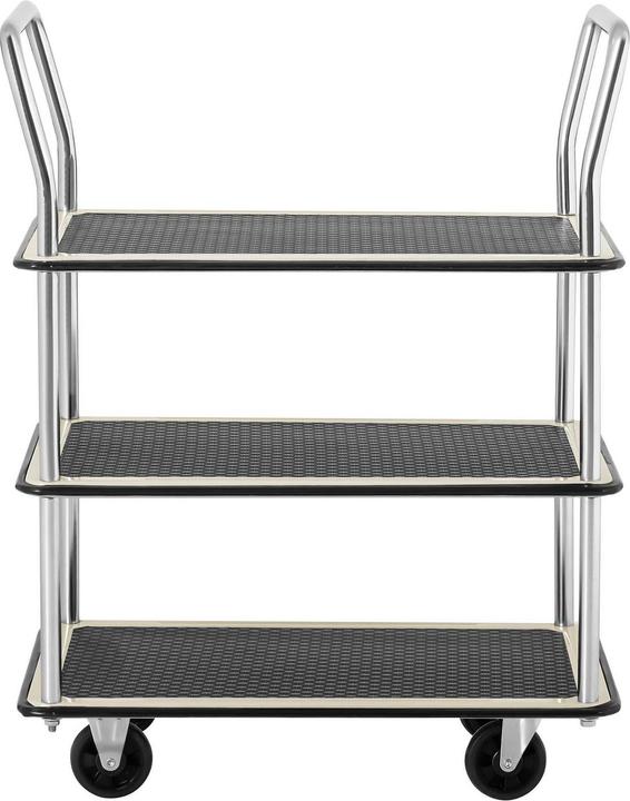 Actual product image MSW Etagenwagen 150 kg Transportwagen 3 Ebenen je 72 x 43 cm Handwagen Lagerwagen (150 kg, 3)