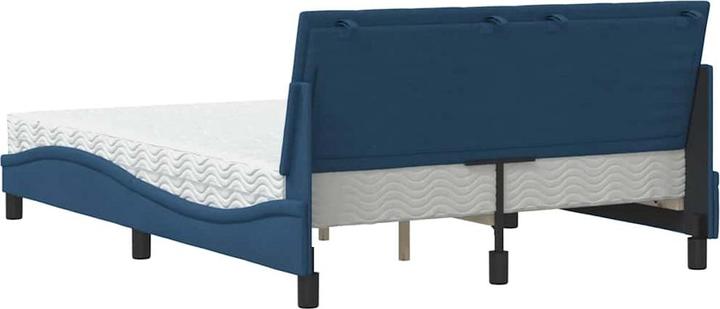 Produktbild vidaXL Bett mit Matratze Schwarz 180x200 cm Stoff Schlafzimmermöbel Bettrahmen (180 x 200 cm)