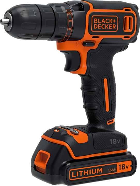 Immagine prodotto Black & Decker BLACK+DECKER BDCDC18B-QW Accuboormachine - 18V - incl. caricabatterie en 2 accuse (Batteria ricaricabile)