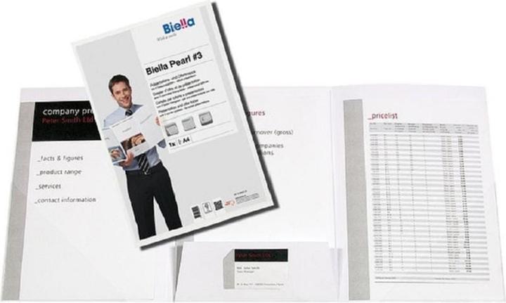 Biella Präsentationsmappe Pearl A4 Weiss, 25 Stück (A4, 25 x)