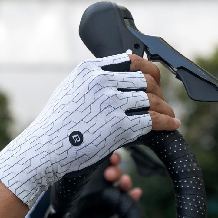 Actual product image Rockbros Road Cycling Gloves Size: L - Black and White (L)