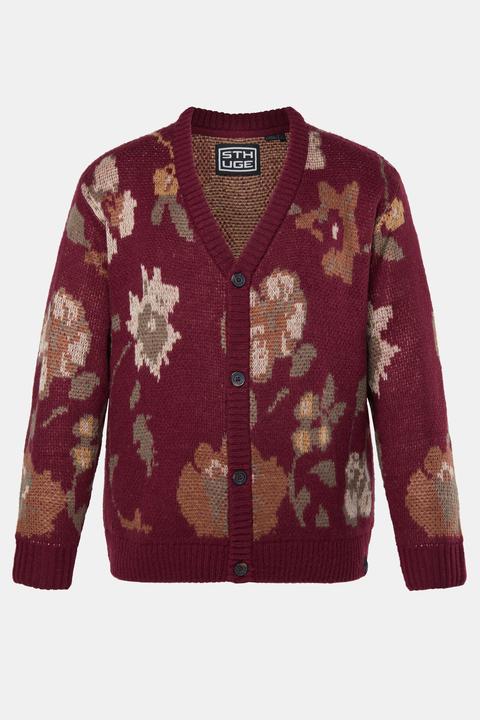 Produktbild Sthuge Strickjacke, oversized, florales Strickmuster, bis 7XL (L)