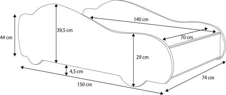 Actual product image ADRK Furniture Bed with mattress SPIDER 140x70 (140 x 70 cm)