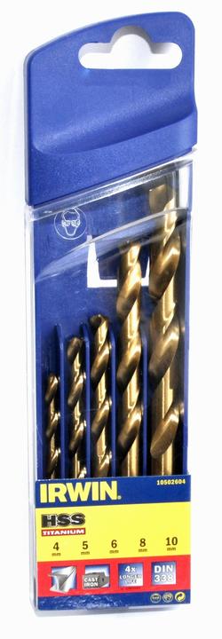 Produktbild Irwin Drill set HSS TITANIUM 5 pcs. (4, 5, 6, 8, 10 mm)