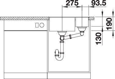 Produktbild Blanco Subline 340/160-F (42.70 cm, 55.20 cm)