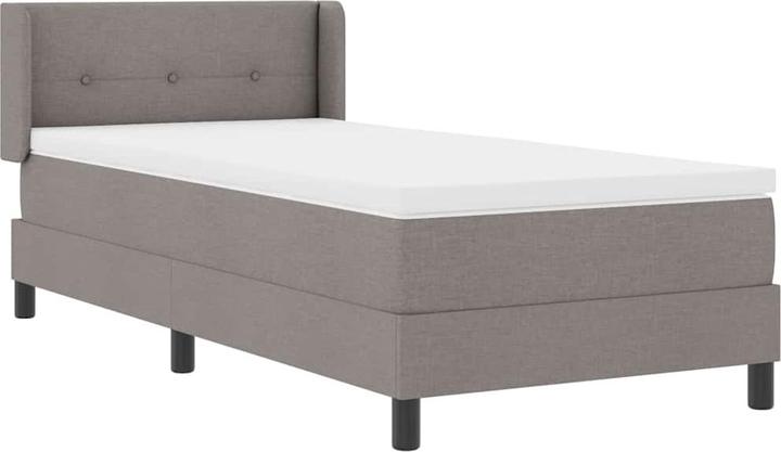 Produktbild VidaXL Boxspringbett Mit Matratze Stoff Taupe (90 x 190 cm)