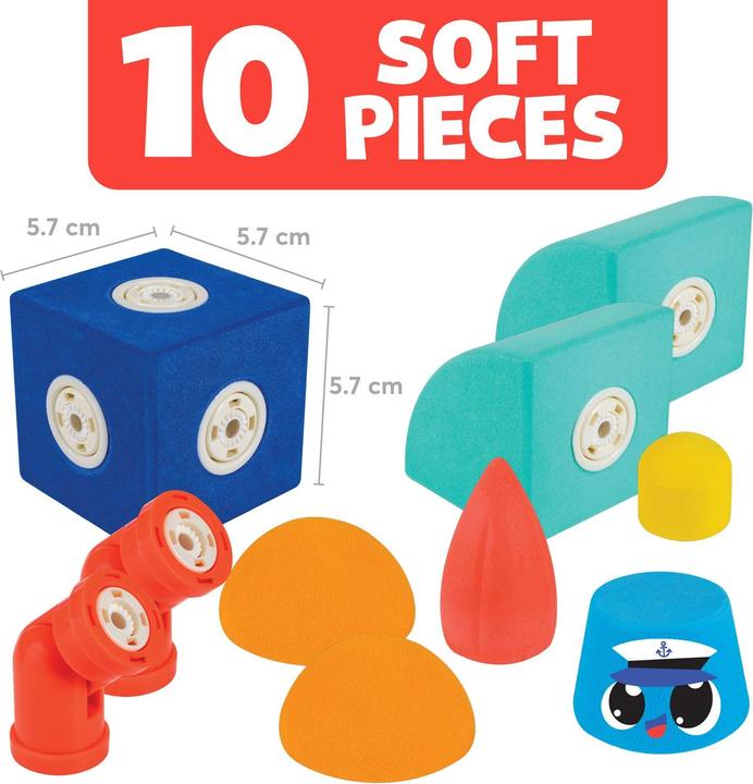 Actual product image Blockaroo magnetic foam blocks boat box