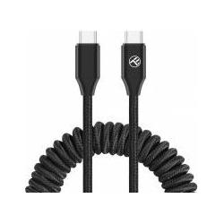 Tellur Extendable USB-C to USB-C Cable PD60W up to 1.8m Black (1.80 m), USB Kabel