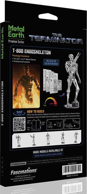 Actual product image Metal Earth Iconx Terminator - T-800 Endoskeleton