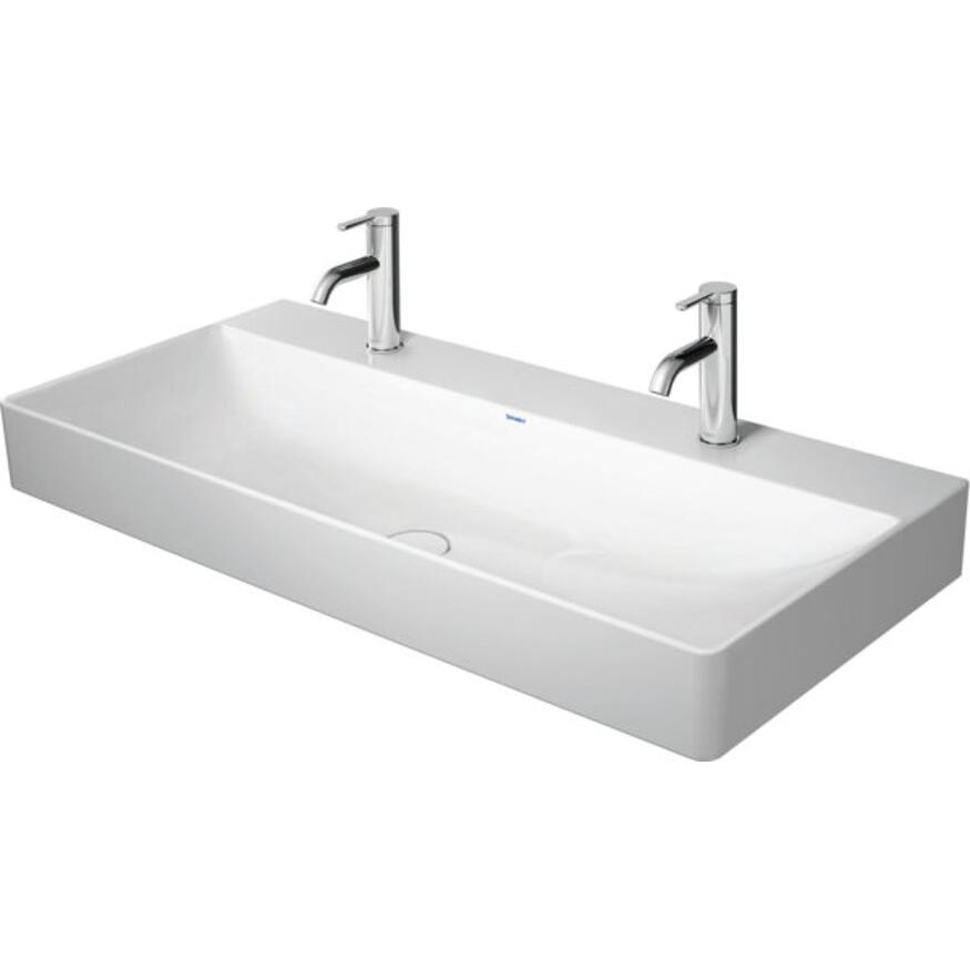 Duravit, Waschbecken, Waschtisch DURASQUARE o ÜL m HLB 2 Hahnlöcher 1000x470mm weiss (470 mm, 1000 mm)
