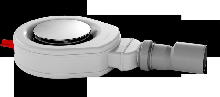 Produktbild Kaldewei Duschfläche-Ablaufgarnitur, waagerecht, flach, mit Haarfangsieb, mit chromfarbenem Deckel (Ablaufgarnitur)