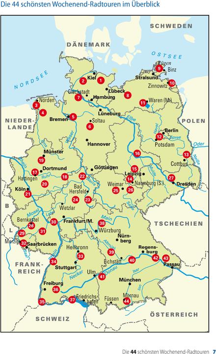 Valori nutrizionali e ingredienti Die 44 schönsten Wochenend-Radtouren in Deutschland mit GPS-Tracks (Tedesco, BVA BikeMedia GmbH, 2019)