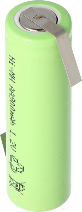 Actual product image AccuCell Akku Flat Top Mignon AA mit Lötfahne in Z-Form (1 pcs., AA, 800 mAh, Battery + charger)