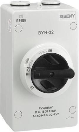 Actual product image Beny Solar module disconnector 1000V 32A IP66