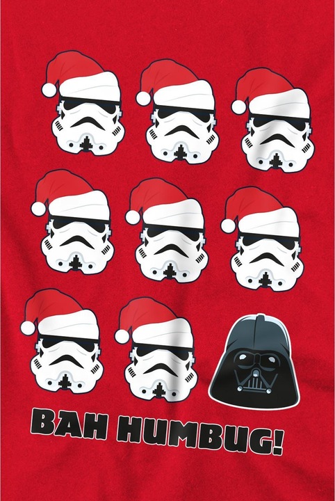 Actual product image Star Wars Mens Bah Humbug Stormtrooper Darth Vader T-Shirt (M)