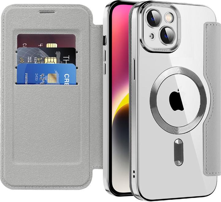 Produktbild Techsuit - SmartMag Book Case - iPhone 14 - Gray (Apple iPhone 14)