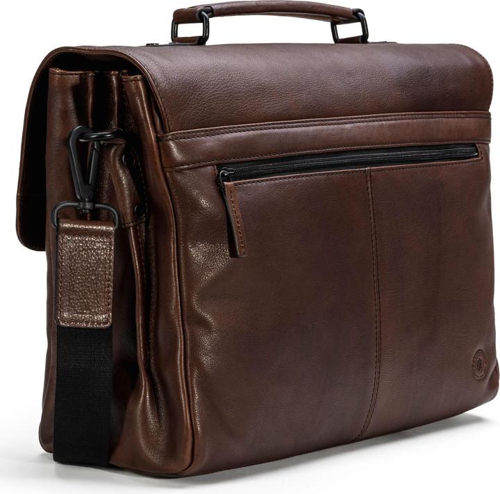 Actual product image Farmhood Memphis briefcase XXL 3 compartments leather 39 cm
