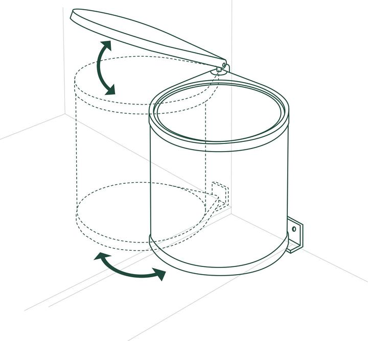 Produktbild Relaxdays Einbaumülleimer (14 l)