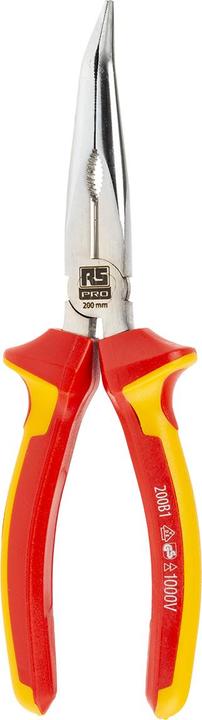 Produktbild RS PRO 200 mm Insulated Bent Long Nose Pliers (195 mm)