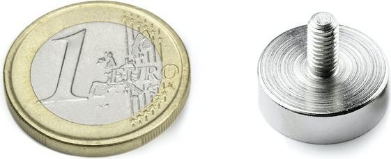 Actual product image Supermagnete Holding magnet with threaded pin (5x)