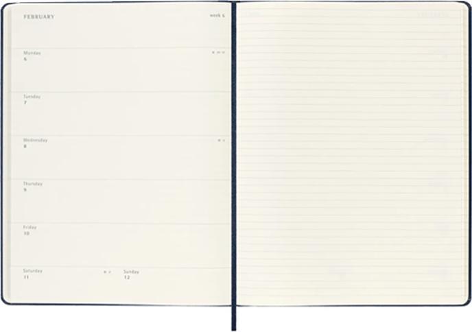 Produktbild Moleskine 12 Monate Wochen Notizkalender 2024, XL 19X25, Saphir (A4, Harter Einband, Englisch)