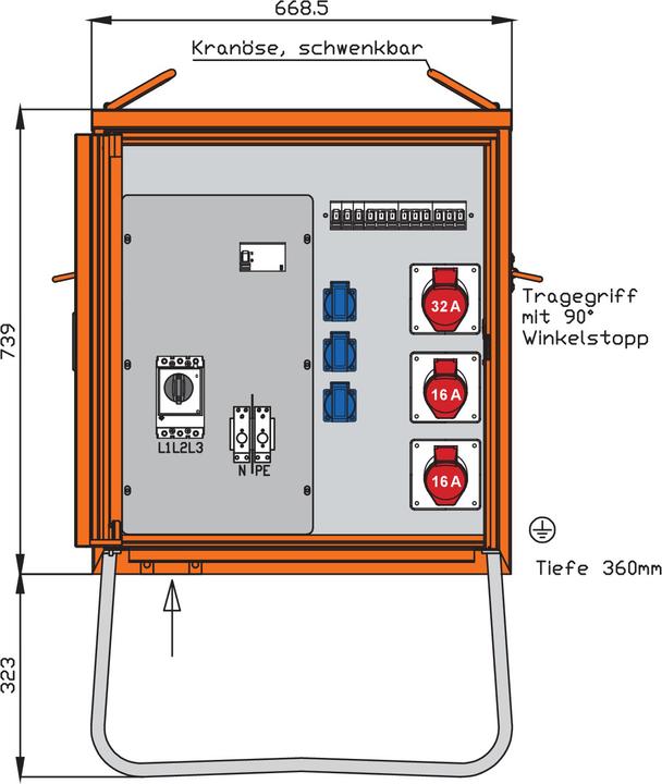 Walther Werke WAL WV0280R1 Distribution cabinet 44kVA