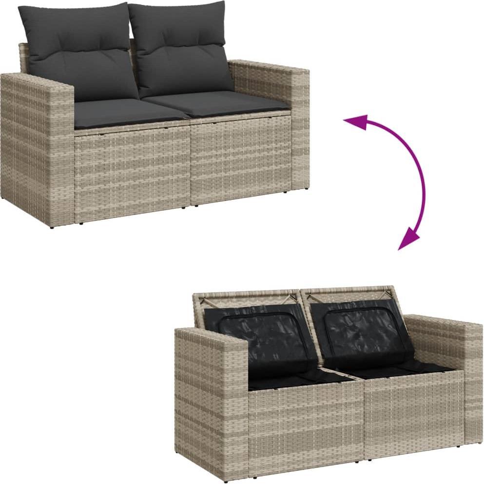VidaXL, Gartenlounge, 10-tlg. Garten-Lounge-Set mit Kissen