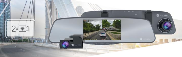 Navitel MR255NV smart rearview mirror equipped with a DVR (Eingebaute Anzeige, Eingebautes Display, FHD+)