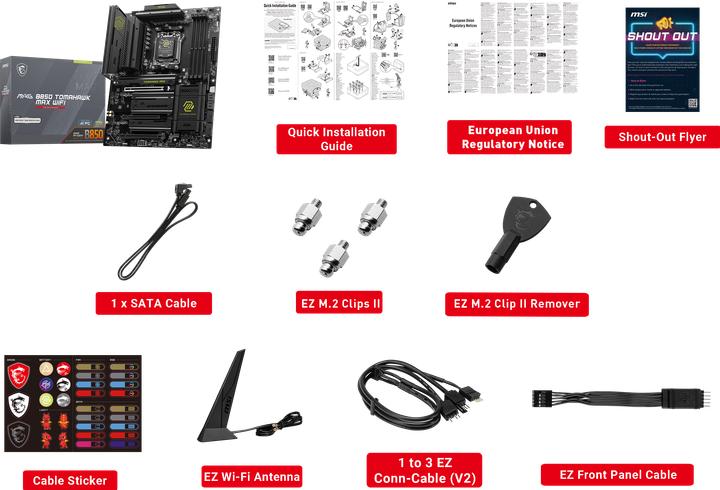 Actual product image MSI MAG B850 Tomahawk Max WIFI (AM5, AMD B850, ATX)