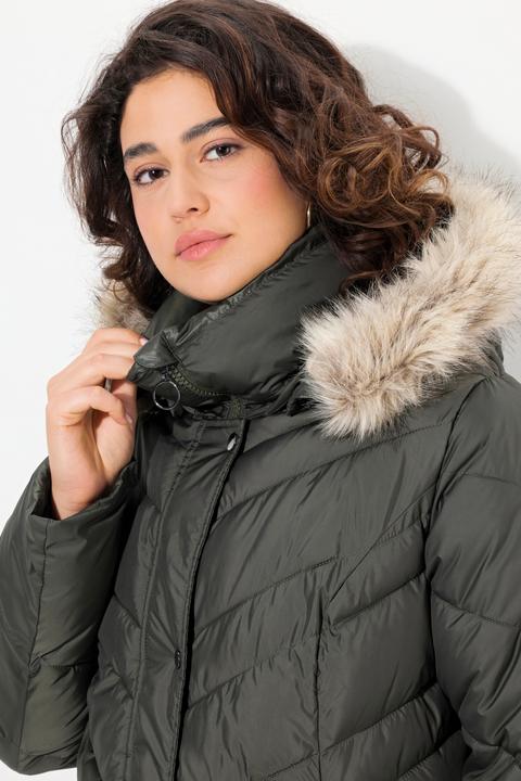 Produktbild Ulla Popken Puffer-Mantel, Kapuze abnehmbar, Stehkragen, Zipptaschen (46, 48)