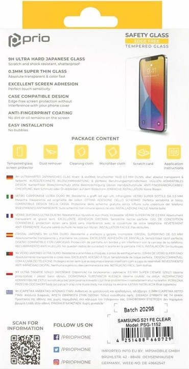 Produktbild prio Tempered Glass (1 Stück, Samsung Galaxy S21)