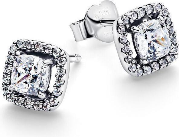 Immagine prodotto Pandora Orecchini a bottone con alone quadrato (Argento 925)