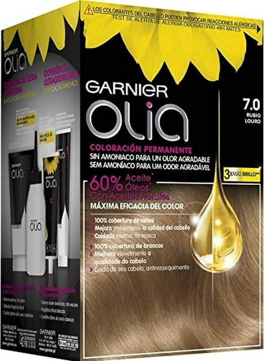Actual product image Garnier OLIA Coloración Permanente #7.0 Rubio 4 pz (N 7 Blonde)