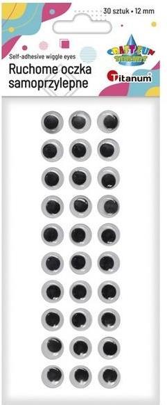 Titanum Selbstklebende Augen ohne Wimpern 12mm rund 30Stk (Künstliche Wimpern)