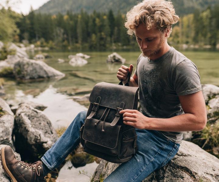 Immagine prodotto Only-Bags.Store Zaino artigianale in pelle di prima qualità, resistente alle intemperie, borsa per donne e uomini