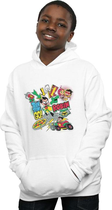 Immagine prodotto Teen Titans Go Robin Montage Felpa con Cappuccio Ragazzi (116)