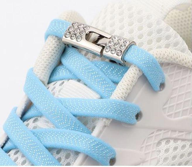 Actual product image MU Classic Elastic Bling Series 1 Pair Elastic Shoelaces without Tying