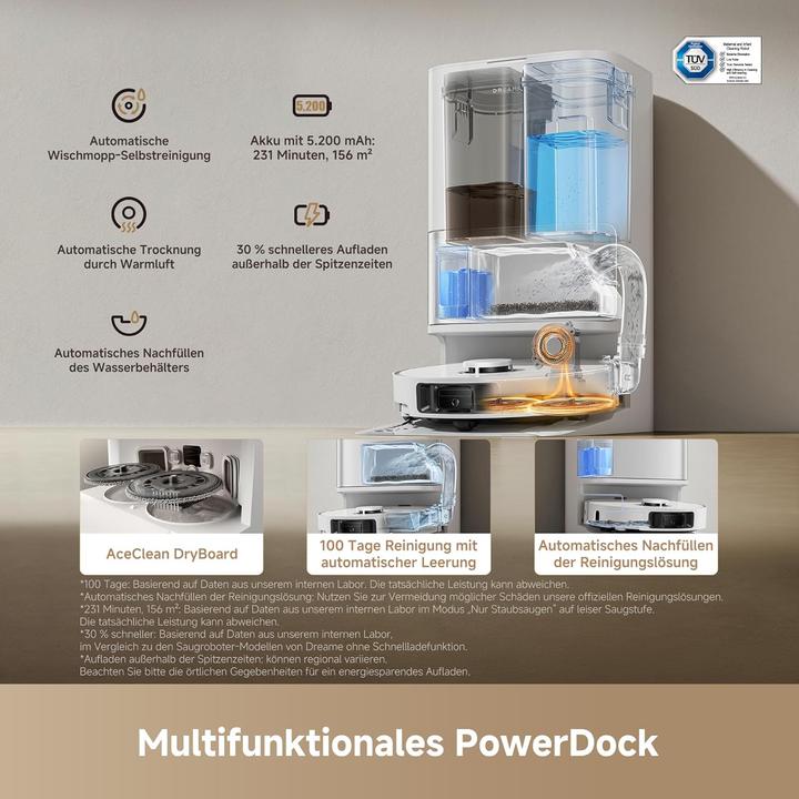 Immagine prodotto Dreame Roboterstaubsauger mit Wischfunktion L10s Ultra Gen 3 (25000 Pa, Panni di pulizia (rotanti))