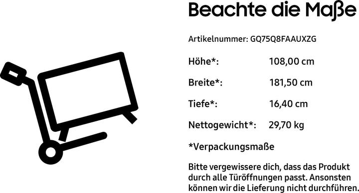 Produktbild Samsung 75" QLED Q8F 4K Vision AI Smart TV 2025 (75", Q8F, QLED, 4K, 2025)