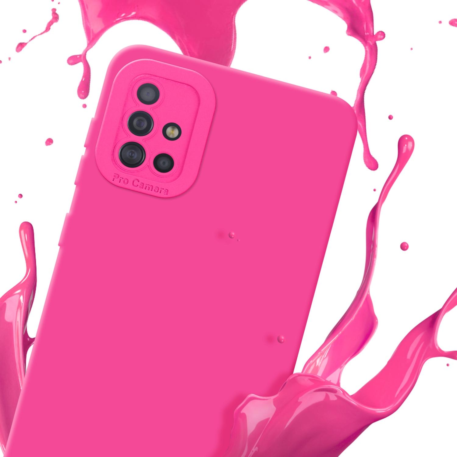 Thumbnail - Cadorabo Hülle für Samsung Galaxy A51 4G / M40s im TPU Fluid LM162 Style (Samsung Galaxy M40s), Smartphone Hülle, Pink