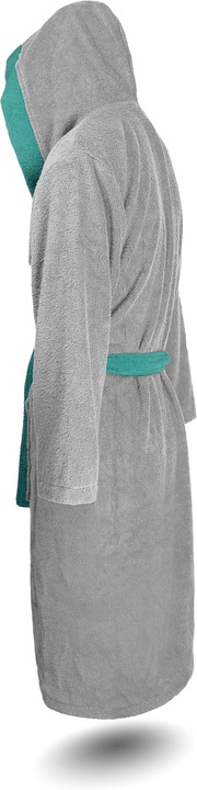 Actual product image Normani Ladies Cotton Bathrobe with Terrycloth, two-tone - OEKO-TEX® 100 - 8783 (S)