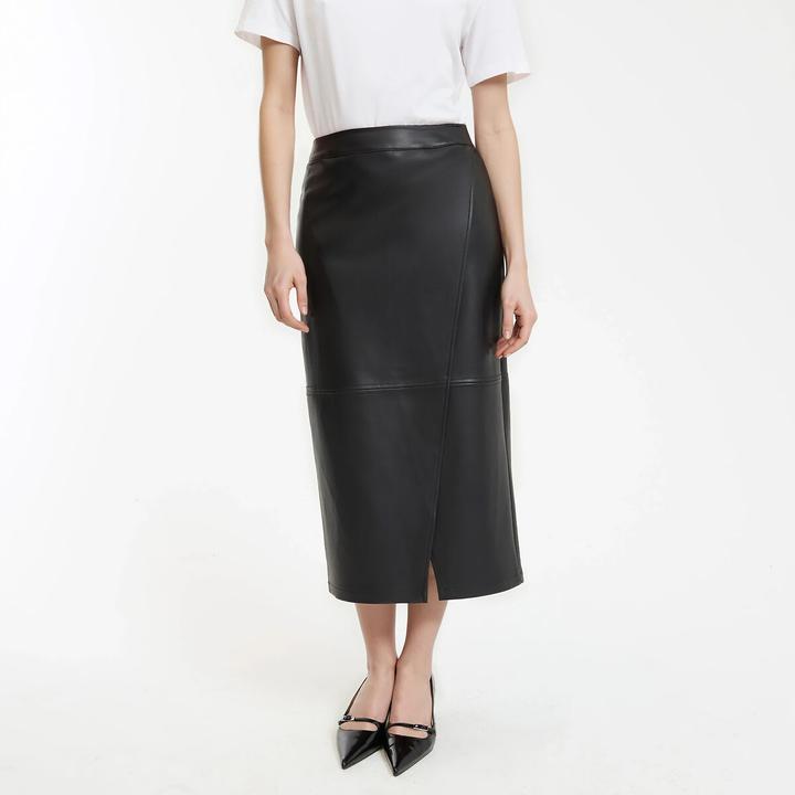 Image du produit La Redoute Collections Jupe droite en similicuir (42)