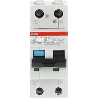 Thumbnail - ABB, Schutzschalter, FI/LS-Schalter DS201AT-C6A/0.03 6kA 1P+N